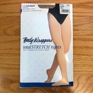 Body Wrappers Total Stretch Tights - Footed Sun C30 Children's M-L (8-14)
